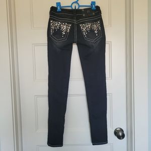 Miss Me Sequin Embellished Skinny Jeans